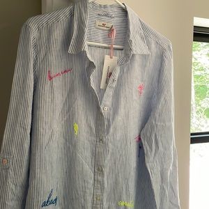 Vineyard Vines Linen Bahamas cover up